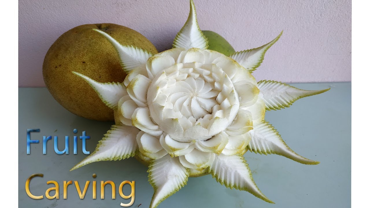 Grapefruit Carving new design carving fruits By BÀN TAY ĐEN 