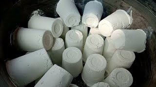 Pure white cement glasses soft silky Crumbling 😍|Satisfying video|Asmr puppys ov screenshot 5