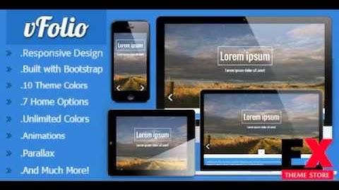 Preview vFolio - One Page Responsive Portfolio Template TFor