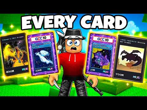 I Rolled EVERY CARD In Roblox Pack A Rare Card