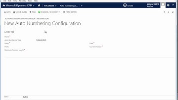 Autonumbering for Microsoft Dynamics CRM