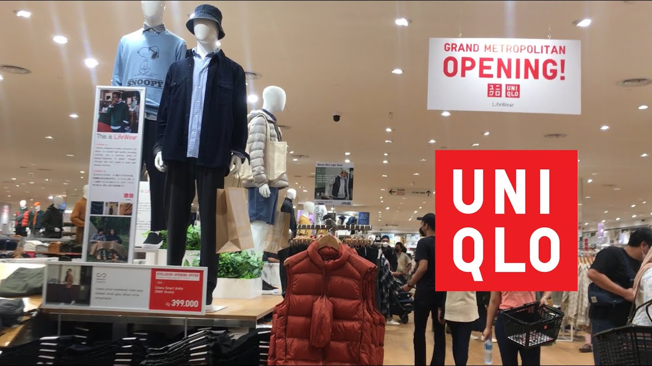 Grand Opening Uniqlo di Grand Metropolitan Mall Bekasi 🎊 Cek Harga Outfit - YouTube