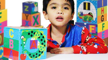 Learning ABC Phonics with NESTING Stacking Blocks