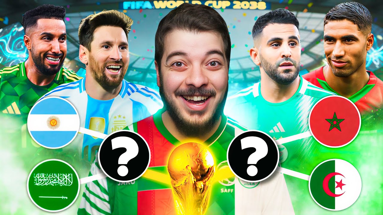 ‏كأس العالم 2026 ولكن جميع المنتخبات العربية مشاركة (22 دولة! )