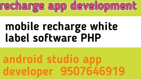 Recharge app development /Mobile recharge white label software php laravel source code 9507646919