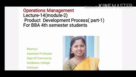 LECTURE-14-OPERATIONS MANAGEMENT L (MODULE-2)  PRODUCT DEVELOPMENT PROCESS ( PART-1)  BBA S4