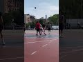 Timothée Chalamet playing basketball with Adam Sandler in NYC | July 20, 2023. via jlnballschmider