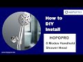 How to install hopopro 6 modes handheld shower head in 1 min diy  how to install a shower head