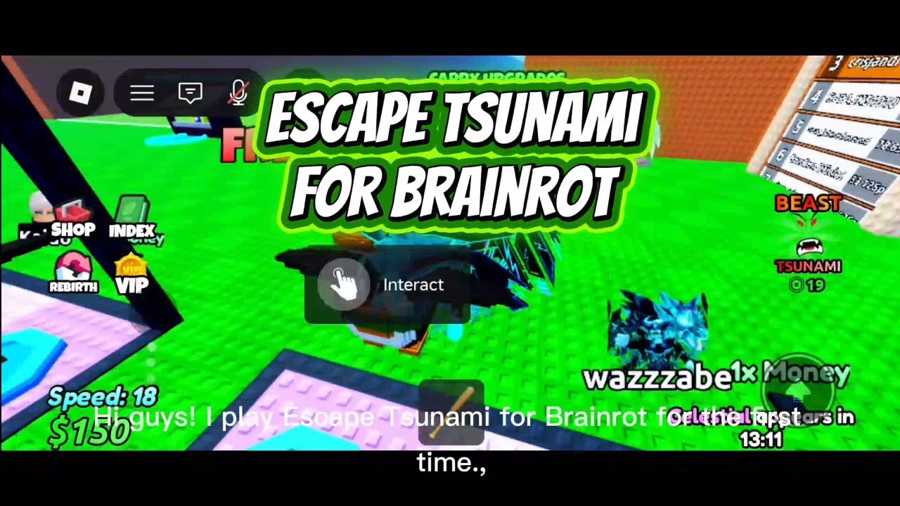 Roblox First Time Playing Escape Tsunami For Brainrot