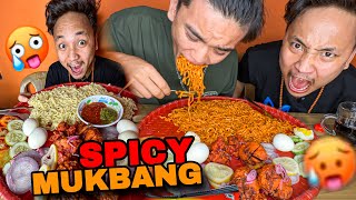 ASMR MUKBANG | 3X SPICY RAMEN NOODLES , Chicken Loli Pop , 10 EGGS, 🥵 @rocklama