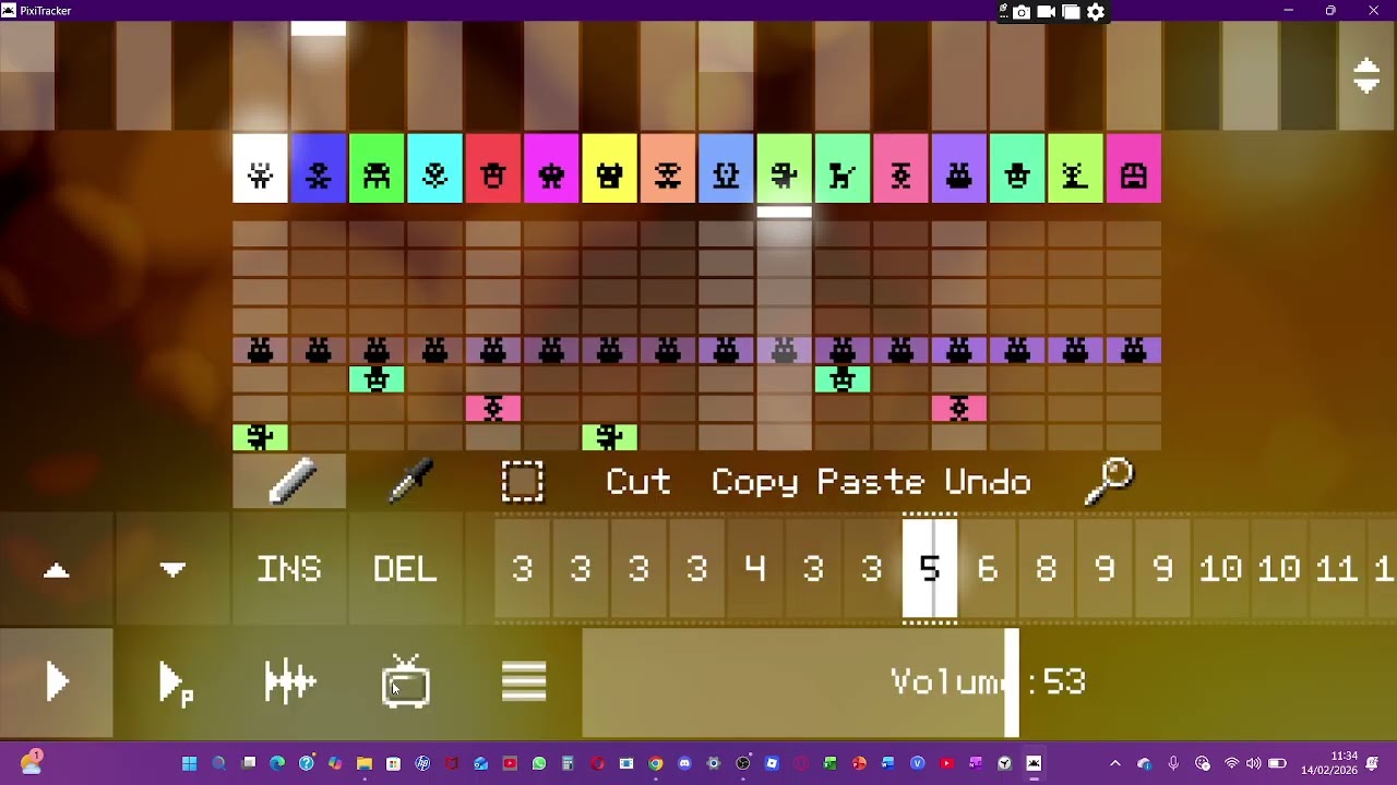 JERN styled pixitracker song and Background Showcase