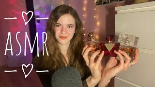 ASMR CZ - Moje oblíbené parfémové kombinace na zimu | Zvuky vody, ťukání do klávesnice