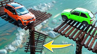 Cars vs Broken Bridges ▶️ BeamNG Drive - (ULTRA LONG VIDEO)