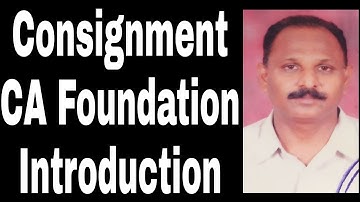 Consignment. Introduction