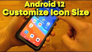 Android 12 - How to Resize Icons | Customize Icon Shapes | Change Icon Size screenshot 2