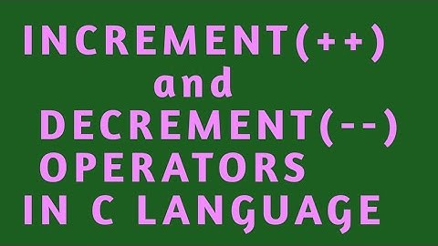 Increment and Decrement Operators in C language in Telugu//diploma//engineering//suma study centre