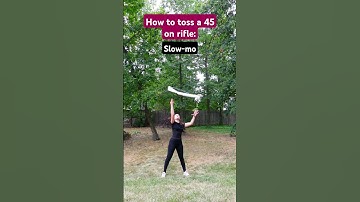 How to toss a 45 on rifle 😯⬆️ | #colorguard #marchingband #dci