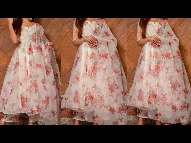 16 years girl double shade Kali long frock cutting and stitching in telugu  👗👗👗👗 - YouTube