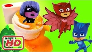 PLUS PJ Mask Exploding Overflowing Toilet Mess! DIY! Blind Bags & Wacky Wednesday!