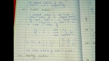 Matrices Class 12th Maths Chapter 3 Handwritten notes Exercise 3.1 with Introduction #shorts