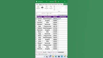 #shorts | Add 10% Bonus in Employee Salary in Excel #excel #exceltutorial #exceltips
