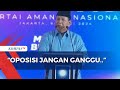 Hadiri Rakernas PAN, Prabowo: Oposisi Jangan Ganggu