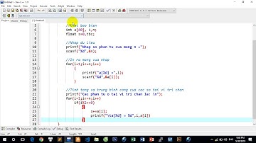 Tính tổng và TBC của các phần tử  ở vị trí chẵn trong mảng 1 chiều