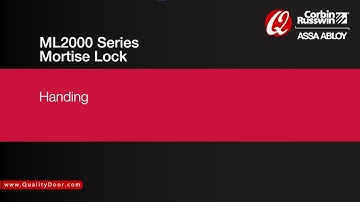 How to Hand a Corbin Russwin ML2000 Series Mortise Lock