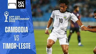 AFF U23 Championship 2022 | Cambodia vs Timor-Leste highlights