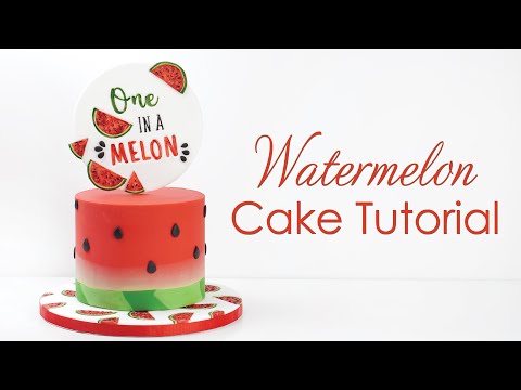 39One in a melon39 Watermelon Fondant Cake Decorating Tutorial