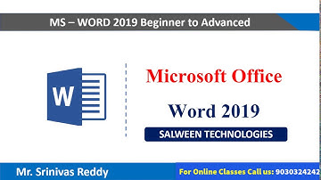 Introduction to MS-WORD 2019 || MS-WORD Tutorial