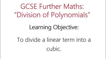 OCR FSMQ Additional Mathematics (Old Spec) - Lesson 1: Division of Polynomials