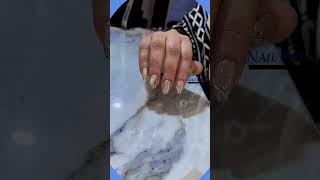 Clean Nude + Gold Foil Nails | Nail Swag Nail Art #nails #nailswag #lashes