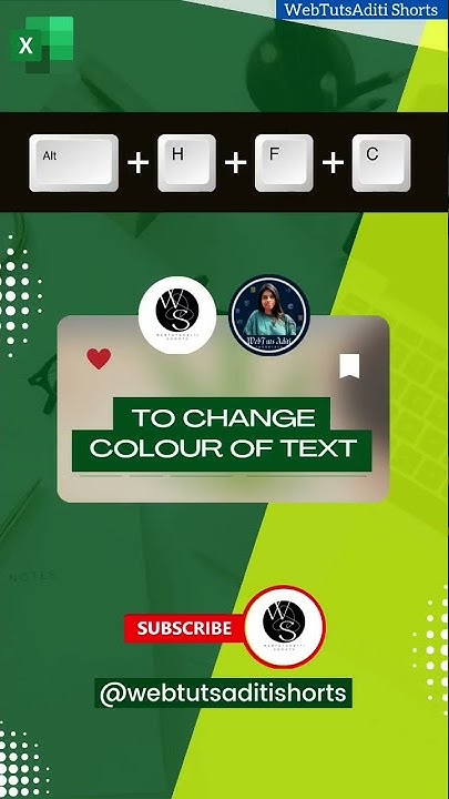 keyboard-shortcut-to-change-colour-of-text-in-excel-shorts-excel