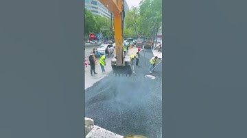 Urban cement highway retrofitted asphalt- Good tools and machinery make work easy