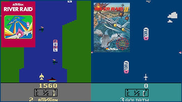 River Raid 1 & 2 Gameplay - Atari 2600 Classics in Action! 🚁🔥