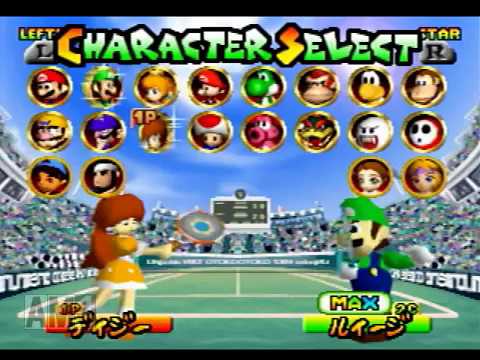 マリオテニス６４パート４４ ｍａｘ のルイージと対決 Youtube