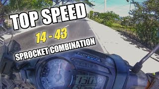 TOP SPEED! USING 14-43 SPROCKET COMBINATION / MAS LUMAKAS ANG HATAK / SNIPER 150