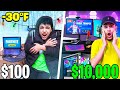 Brothers Play Fortnite At $100 VS $10,000 Gaming Setup Challenge!