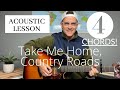 Take Me Home, Country Roads - Music Travel Love (John Denver Cover) Acoustic Guitar Lesson/Tutorial