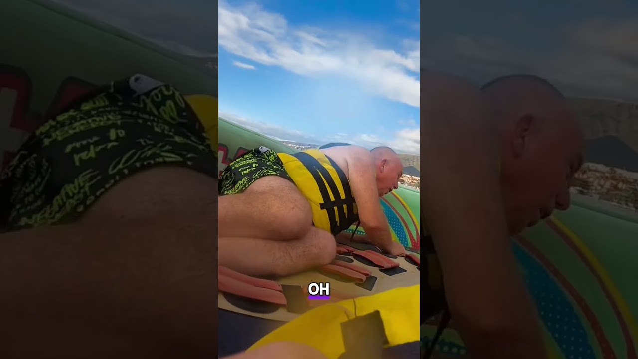 Tenerife Watersports Excursion with Dad 😂 the Old Man couldn’t handle the UFO 😂 #tenerife