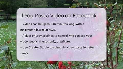 If You Post a Video on Facebook - Everyday-Networking