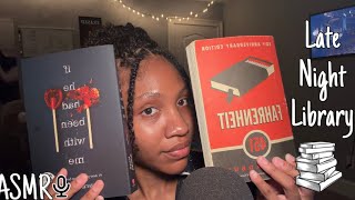 ASMR | Librarian roleplay - Late Night Library 📚