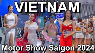 Motor Show Saigon 2024 🇻🇳 Beautiful Girls Vietnam Motor Show