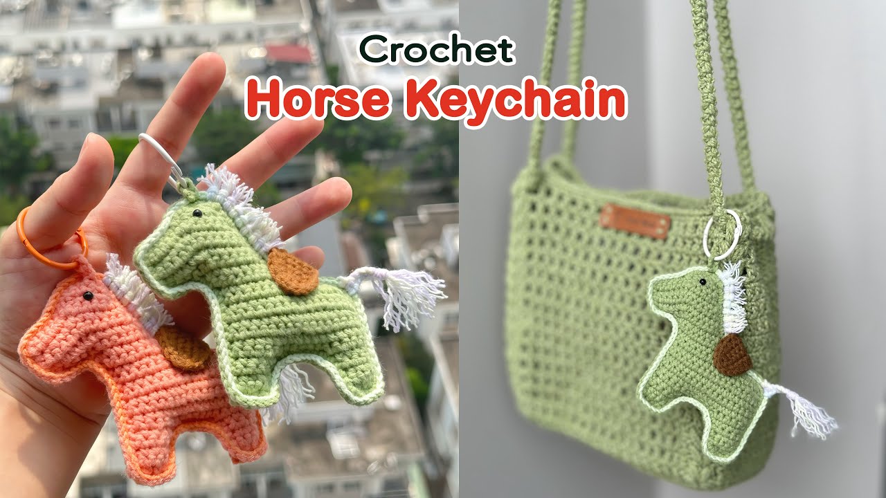 Porte-clés Charm Mignon Cheval - Décoration Sac Ou Cadeau Année Du Cheval 2026