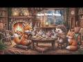 🌧️ Rainy Forest Friends 🦊🦔 | Cozy Fantasy Ambience, Soft Music & Fireplace Sounds