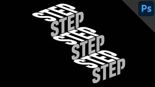 How to Create a Stair Text Effect in Photoshop | Text with Steps | Adobe Photoshop Tutorial