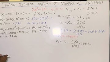 Newton Raphson Method of Numerical Methods Engineering Mathematics || 2 x^3-3x-6=0