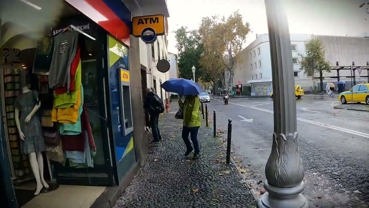 Peaceful Walk in Funchal After the Storm 🌧️ | Madeira Rain Ambience (No Talking)