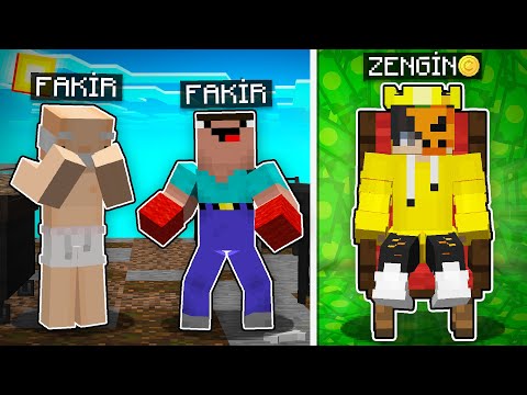 24 SAAT ZENGİN VS FAKİR! - Minecraft